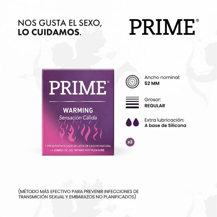 Cód: FP WARM - Preservativo Prime Warming - $ 6000